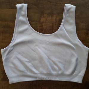 Roots rib bra top - grey